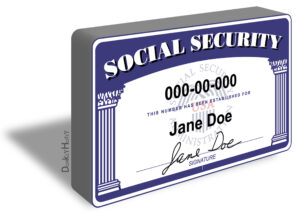 A stack of social security cards.