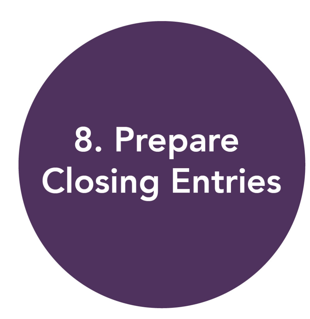 Step 8. Prepare Closing Entries