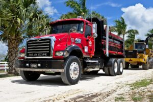 A red dumptruck.